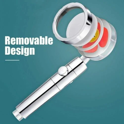 A modern minimalist shower head with a high-pressure design and water-saving micro-nozzle technology