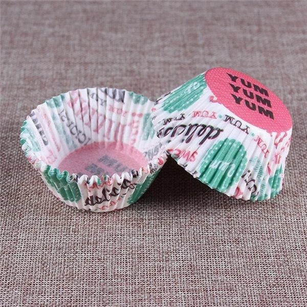 Colourful paper cupcake baking cups in a variety of vibrant shades, perfect for home baking and decorating