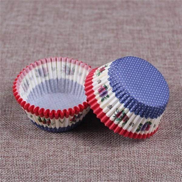 Colourful paper cupcake baking cups in a variety of vibrant shades, perfect for home baking and decorating