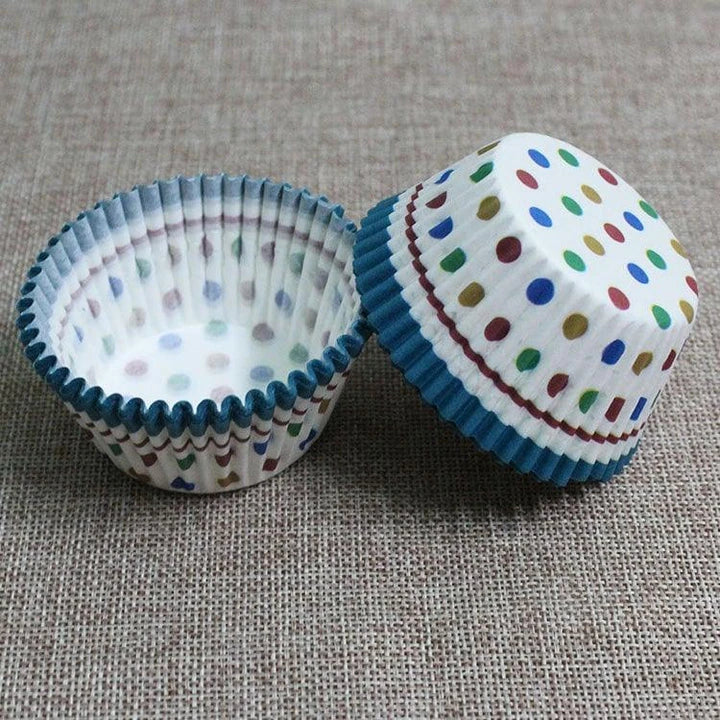 Colourful paper cupcake baking cups in a variety of vibrant shades, perfect for home baking and decorating