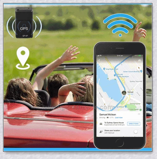 Mini magnetic car GPS tracking device with no monthly fee, perfect for monitoring vehicles, pets, and people in real-time