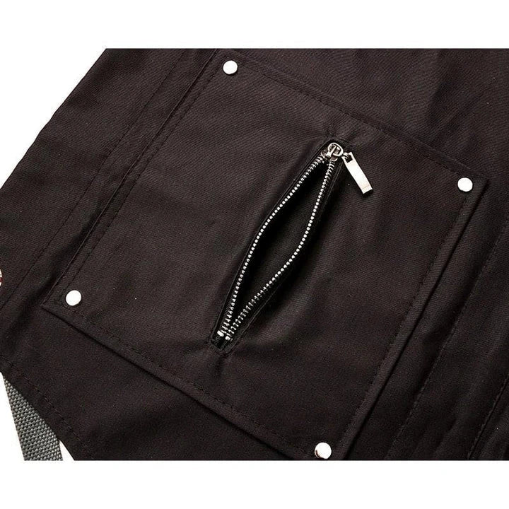 Personalised Coffee Shop Barista Apron in black, made with premium canvas material and featuring a spacious front pocket