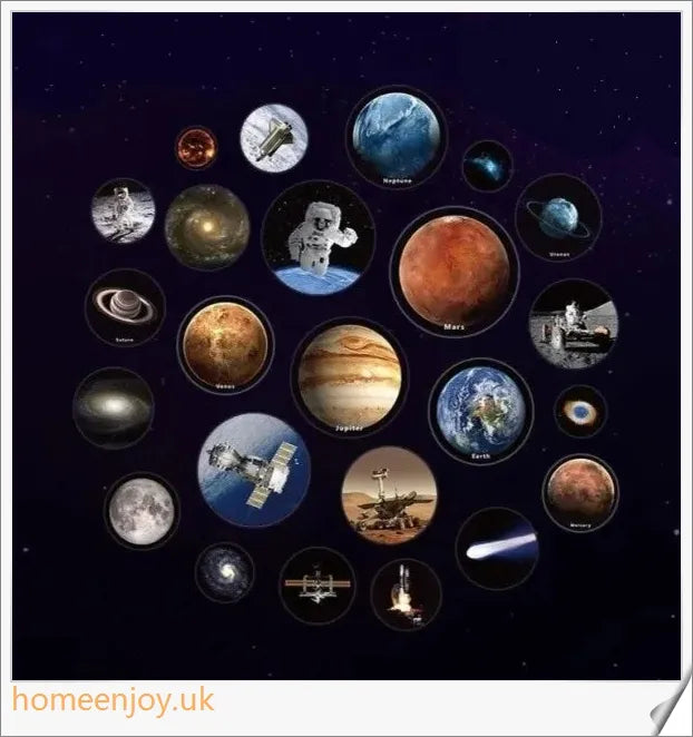 Colourful Solar System Sky Projector - Captivating planetarium display with sun and 8 movable planets for educational and entertaining home use