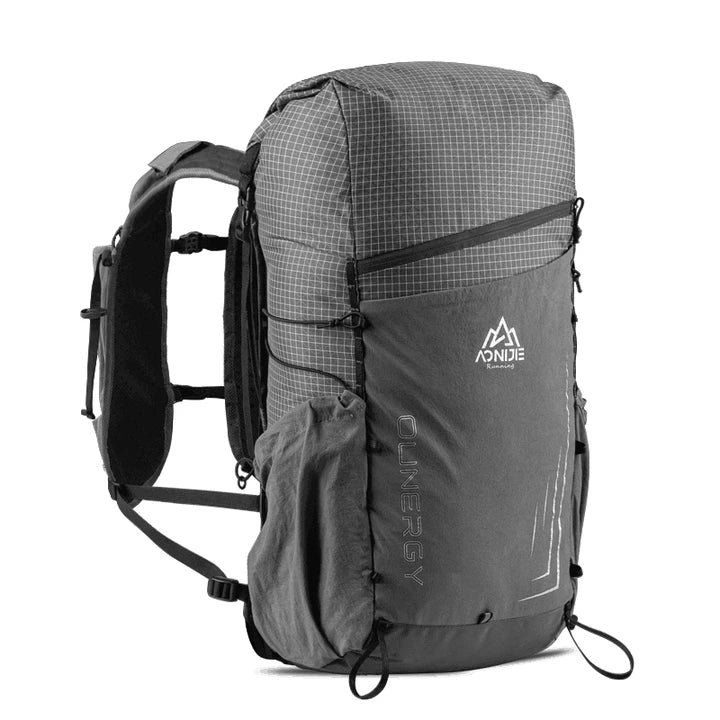 Trendha Hiking Backpack in blue colour, featuring an external frame design and multiple compartments for outdoor adventures.