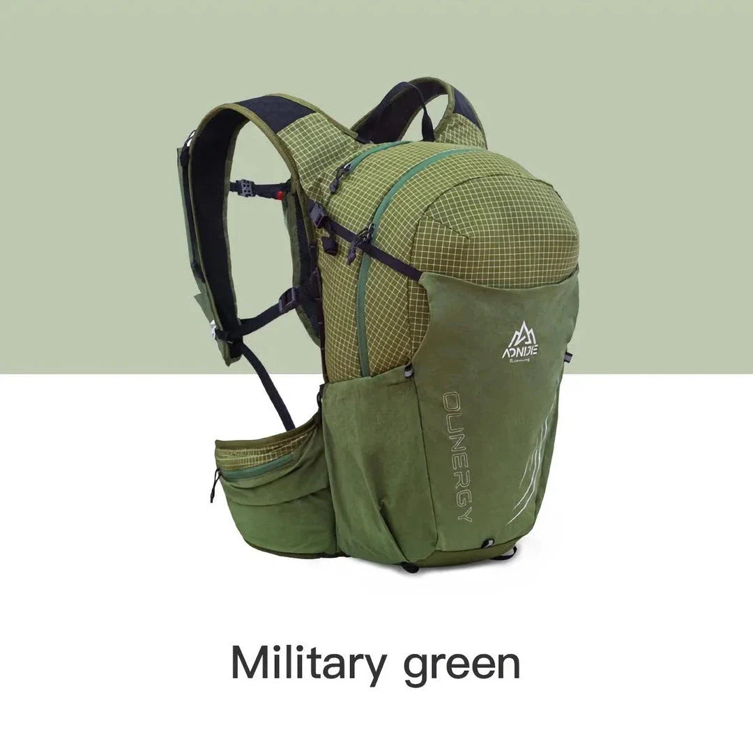 Trendha Hiking Backpack in blue colour, featuring an external frame design and multiple compartments for outdoor adventures.