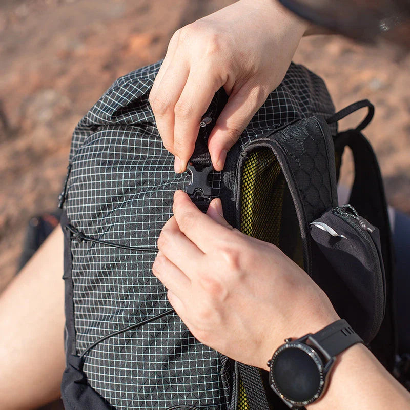 Trendha Hiking Backpack in blue colour, featuring an external frame design and multiple compartments for outdoor adventures.