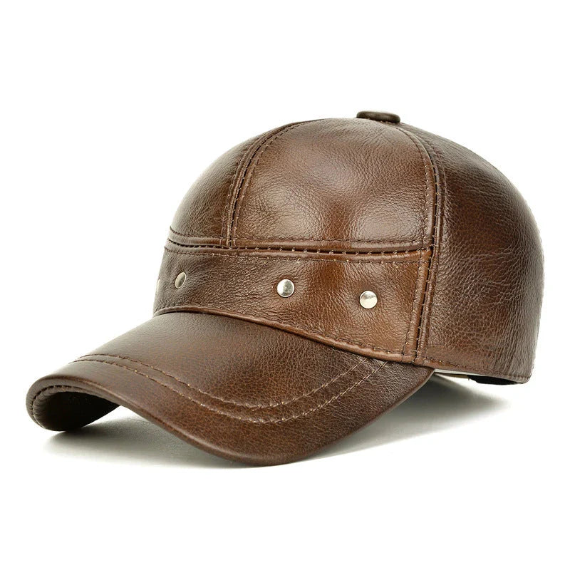 Men's winter outdoor hat with ear protection, made of thick, durable cotton for warmth and comfort