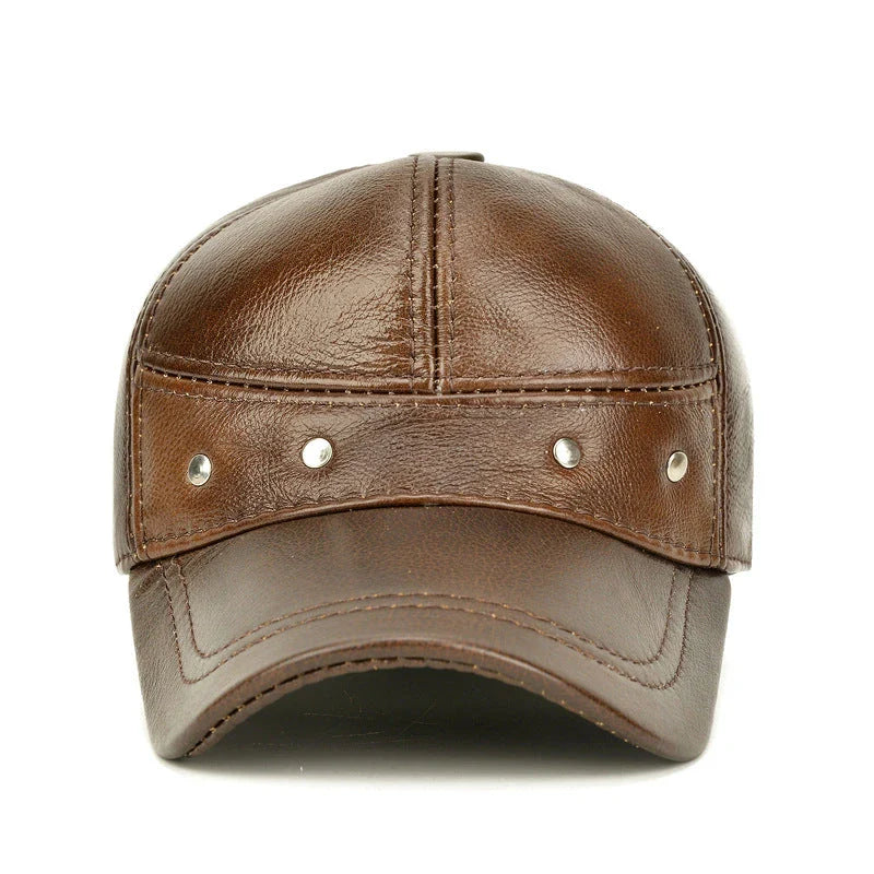 Men's winter outdoor hat with ear protection, made of thick, durable cotton for warmth and comfort