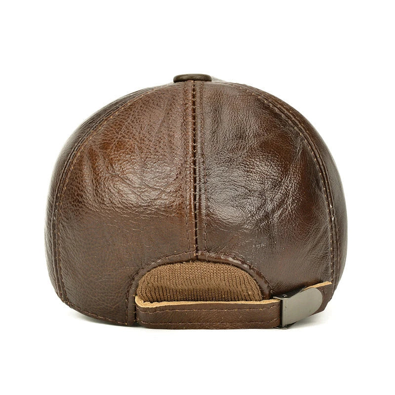 Men's winter outdoor hat with ear protection, made of thick, durable cotton for warmth and comfort