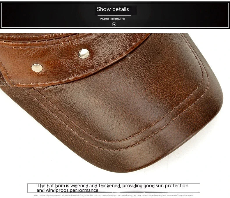 Men's winter outdoor hat with ear protection, made of thick, durable cotton for warmth and comfort