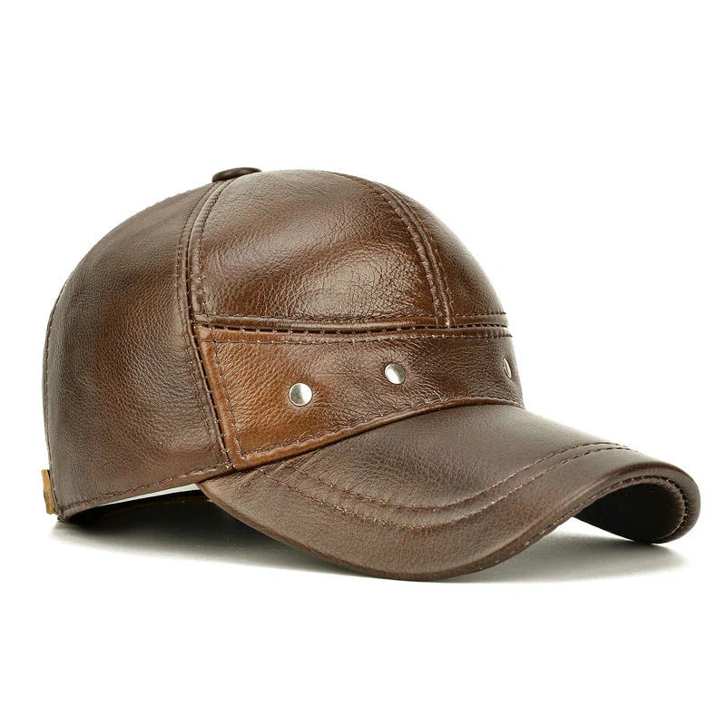 Men's winter outdoor hat with ear protection, made of thick, durable cotton for warmth and comfort