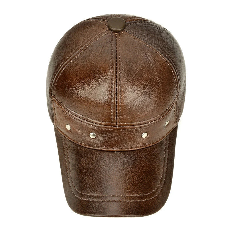 Men's winter outdoor hat with ear protection, made of thick, durable cotton for warmth and comfort