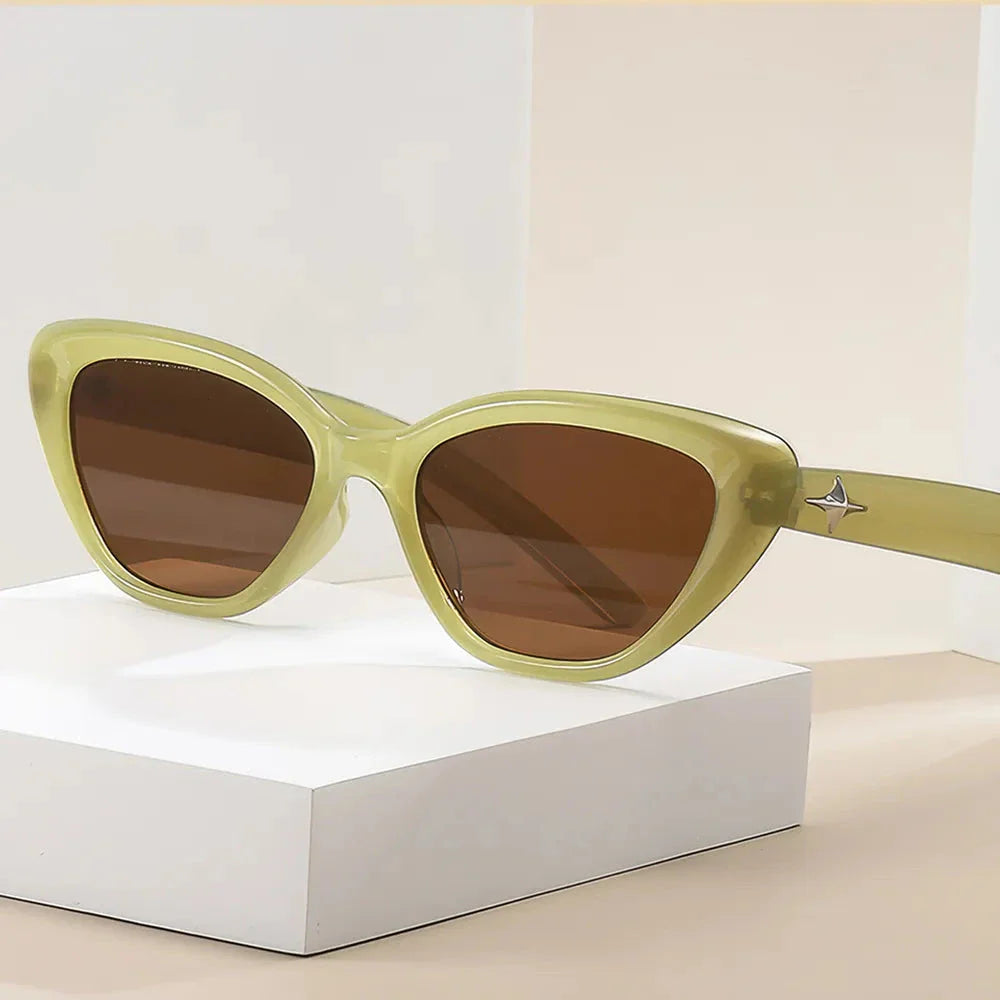 Fashion Cat Eye Sunglasses for Women with Vintage-Inspired Design and UV Protection