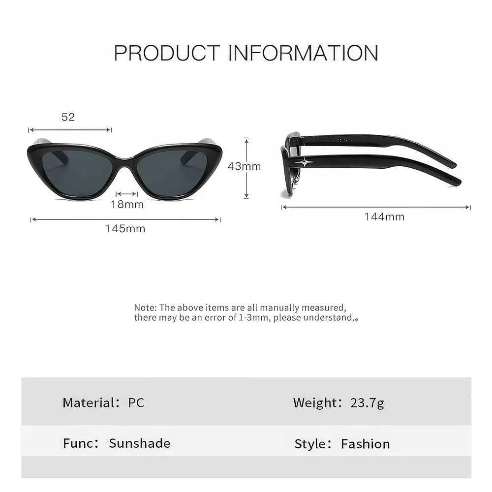 Fashion Cat Eye Sunglasses for Women with Vintage-Inspired Design and UV Protection
