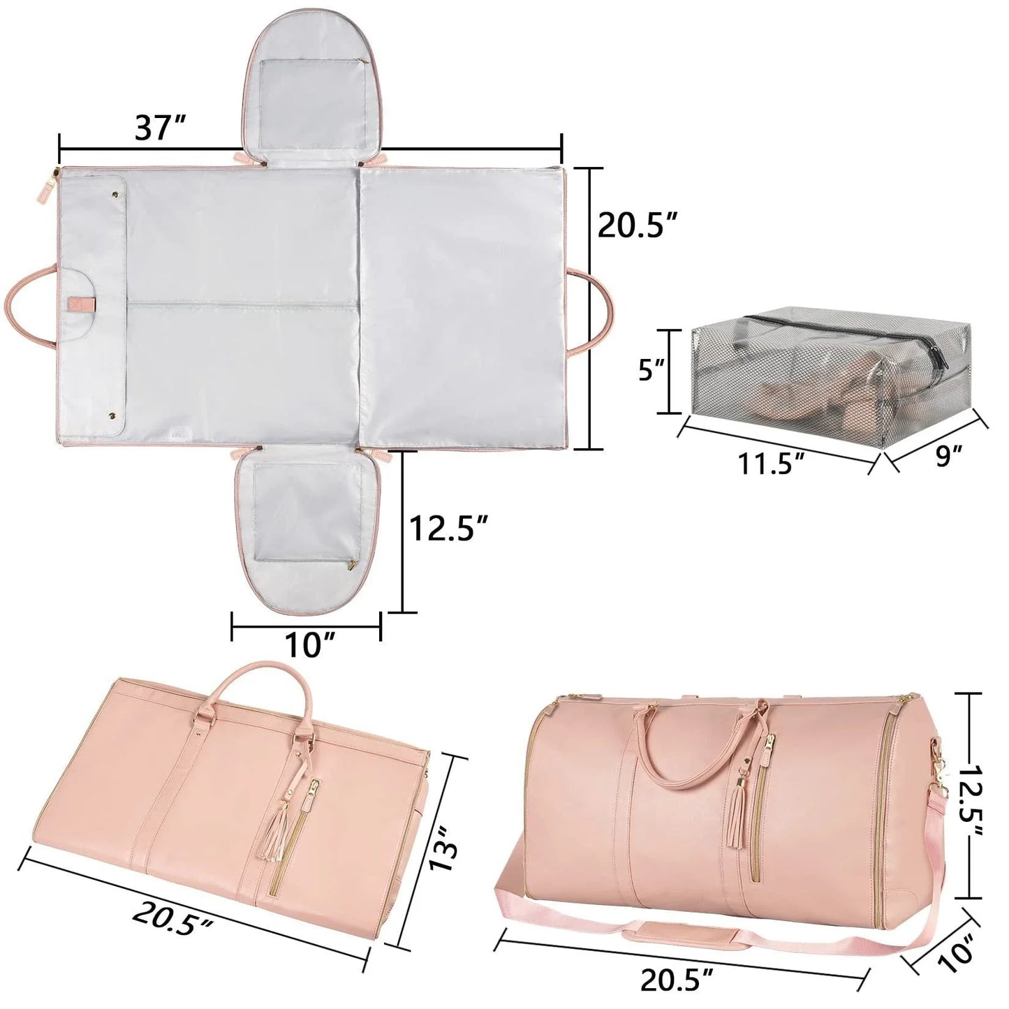 Stylish and durable carry-on travel bag with convenient organization pockets and versatile storage options