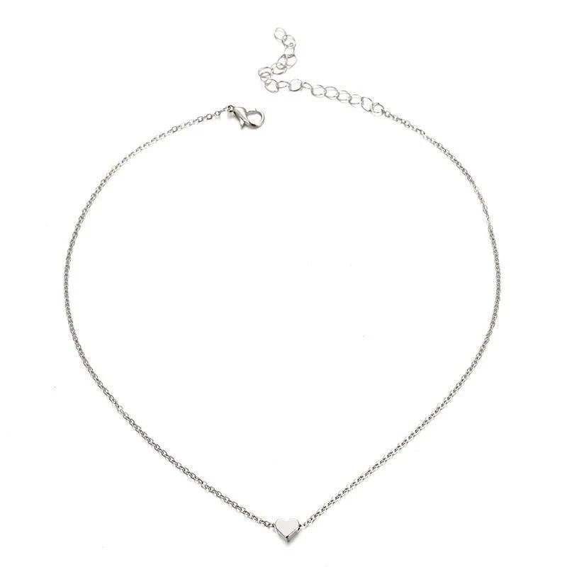 A stylish double-sided love pendant necklace made of premium alloy and featuring a chic geometric design, perfect for elevating any outfit.