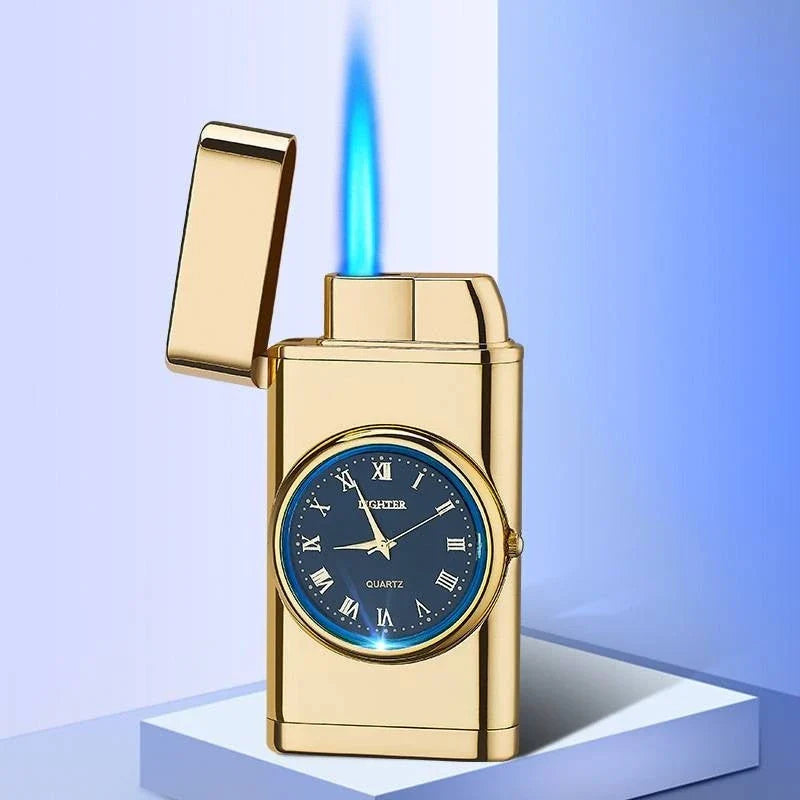 Multipurpose Butane Lighter and Wrist Watch Combo with Adjustable Flame, Durable Construction, and Stylish Design