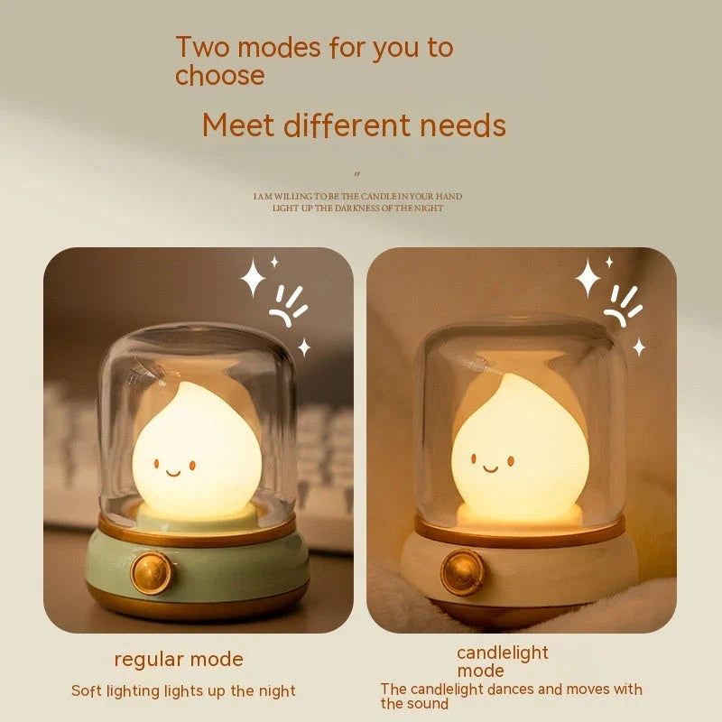 A retro-style desk lamp with adjustable lighting modes and a USB rechargeable design, perfect for bedrooms, living rooms, and home offices.