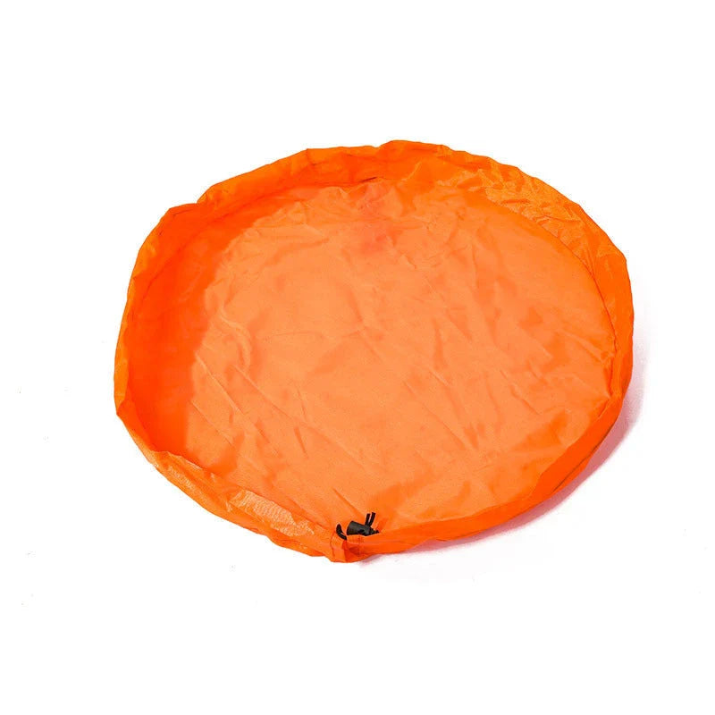 Durable and waterproof toy storage bags in various colors, perfect for travel, picnics, and everyday use.