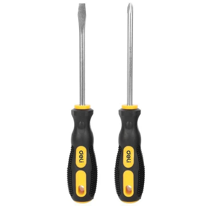 Trendha Magnetic Flat Head and Cross Screwdriver Set - Premium British-engineered Tools for Household Repairs and Maintenance