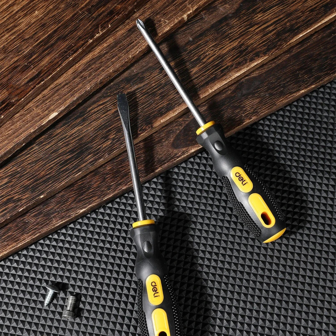 Trendha Magnetic Flat Head and Cross Screwdriver Set - Premium British-engineered Tools for Household Repairs and Maintenance