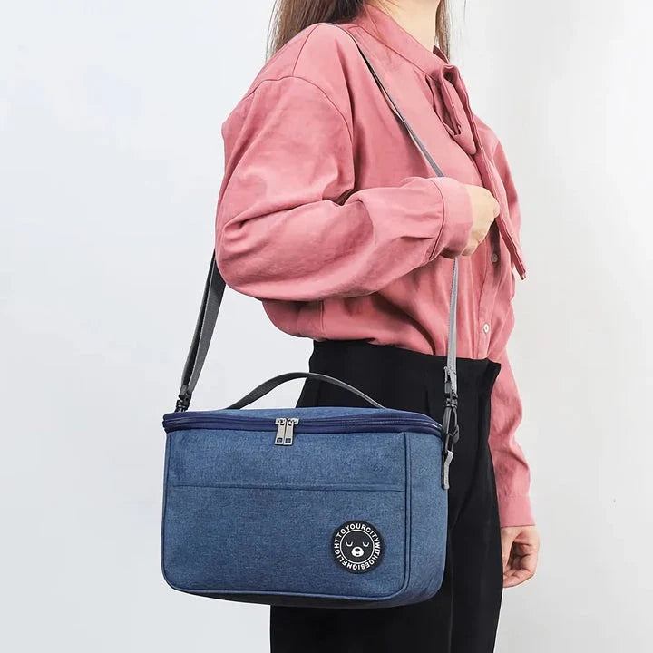 Portable Thermal Lunch Bag made of high-quality cationic oxford cloth, designed to keep food and drinks at the perfect temperature for hours