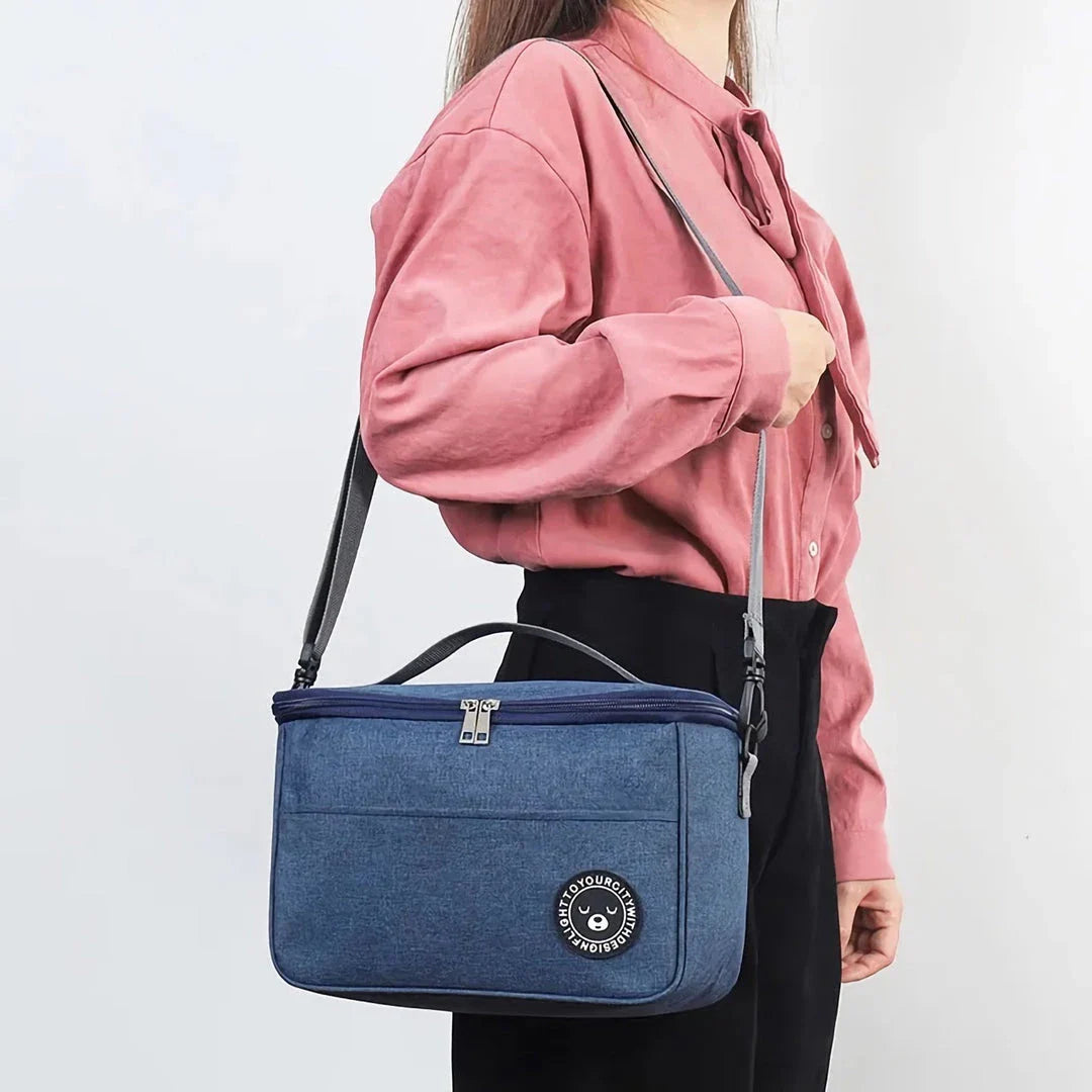 Portable Thermal Lunch Bag made of high-quality cationic oxford cloth, designed to keep food and drinks at the perfect temperature for hours