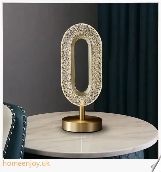 Acrylic table lamp with LED crystal light, featuring a sleek and modern design that elevates any space.