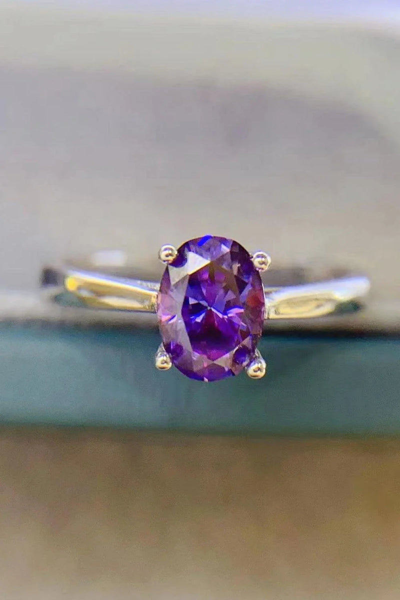 Homeenjoy_UK 1 Carat Moissanite 4-Prong Solitaire Ring