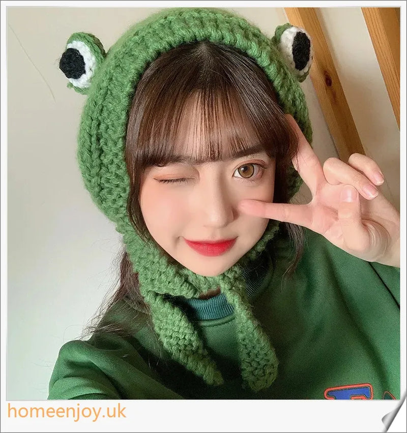 Homeenjoy UK Big Eyes Frog Woolen Hat