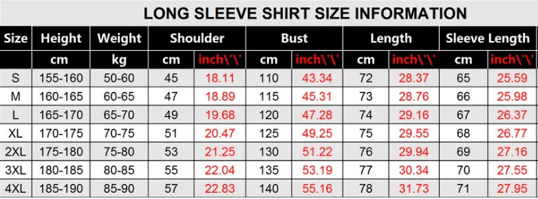 Casual autumn long sleeve shirt for men made with premium polyester fabric in a relaxed, loose fit