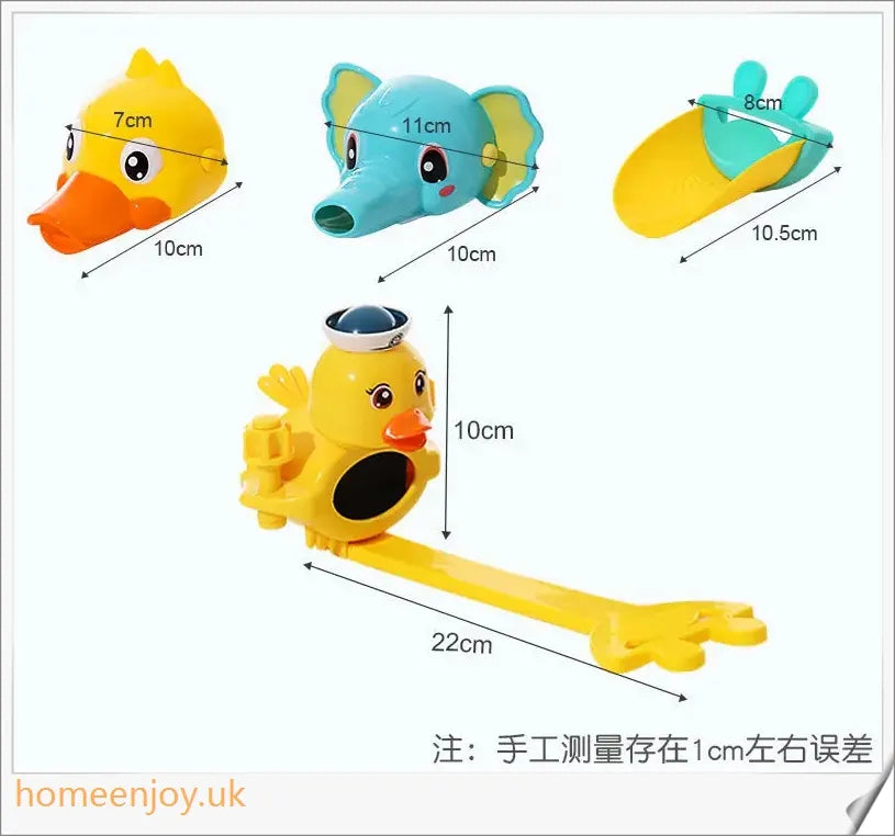Colourful Children's Ducks Faucet Extender with Smooth Surface and Single-Handle Control