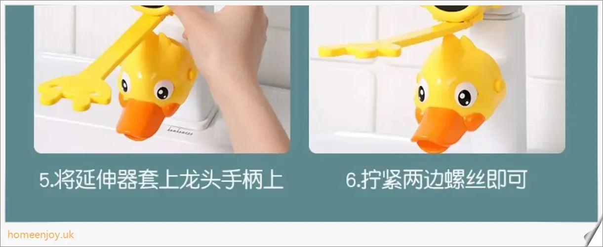 Colourful Children's Ducks Faucet Extender with Smooth Surface and Single-Handle Control