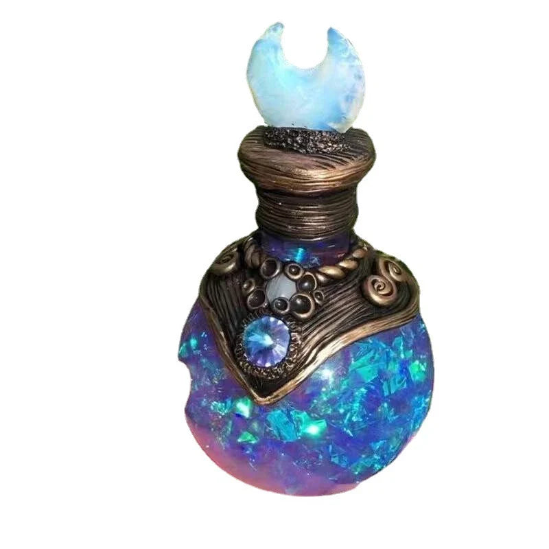 Shimmering resin ornament featuring a mesmerising mermaid design and glowing crescent moon