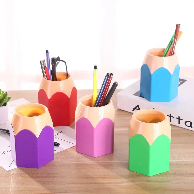 A stylish and functional desk organiser made from high-quality materials, designed to store pens, pencils, makeup brushes, and other office supplies.