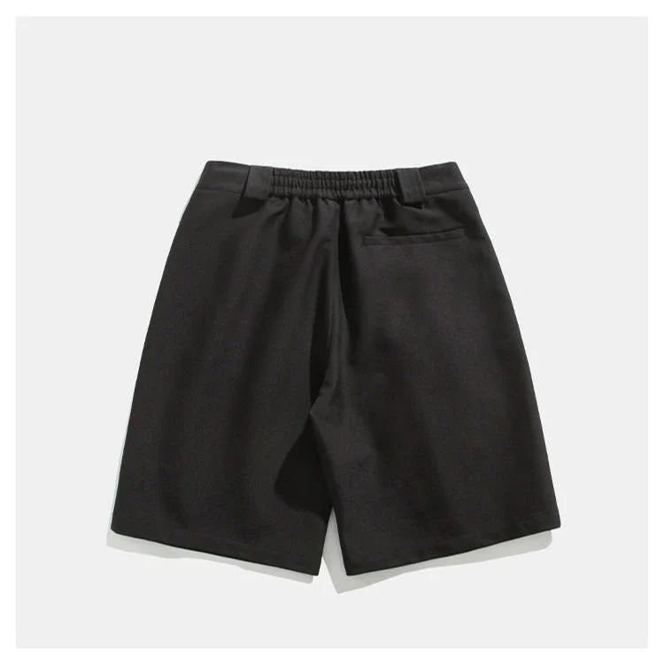 Real Shot Simple Straight Casual Suit Shorts in gray and black colours, showcasing the premium cotton construction and versatile design