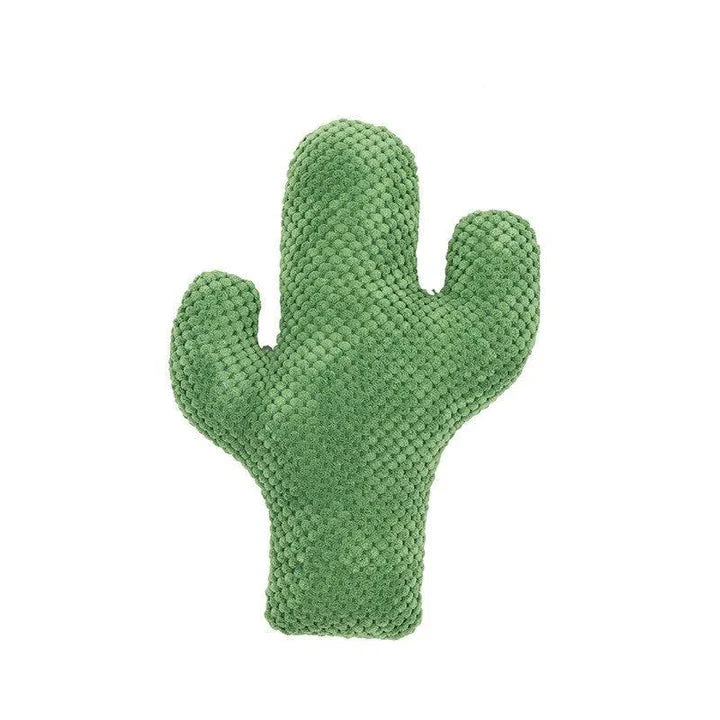 A plush cat toy in the shape of a cactus, infused with catnip to captivate your feline friend's senses and encourage natural play instincts.