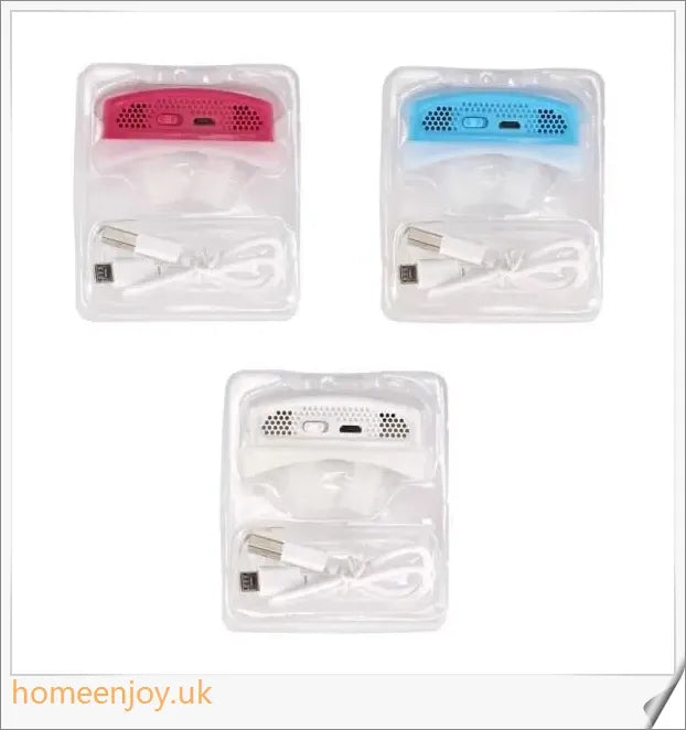 Closeup of the Electric Anti Snore Device with different color options