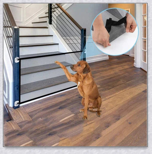 Petsjoy360 Dog Pet Or Baby Safety Gate Mesh Fence - Versatile indoor barrier net to protect your home, stairs, kitchen, and bathroom