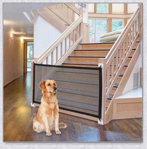 Petsjoy360 Dog Pet Or Baby Safety Gate Mesh Fence - Versatile indoor barrier net to protect your home, stairs, kitchen, and bathroom