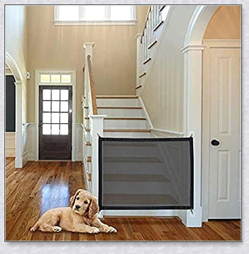Petsjoy360 Dog Pet Or Baby Safety Gate Mesh Fence - Versatile indoor barrier net to protect your home, stairs, kitchen, and bathroom
