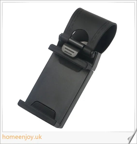 Car Steering Wheel Clip Mount Phone Holder - Adjustable, Universal Fit for Smartphones and GPS Devices