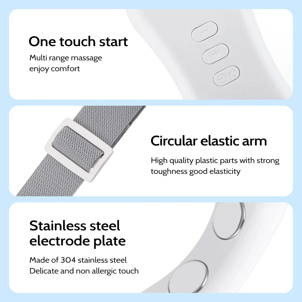 EMS microcurrent pulse double chin reducer and v face lifting massager belt for skin tightening and facial contouring