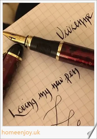 Executive Flexible Nib Fountain Pen with calligraphic strokes and elegant design