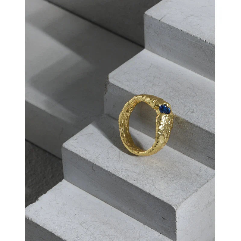 Fashion Micro Set Zircon Texture Ring in Sterling Silver with Captivating Zircon Inlay