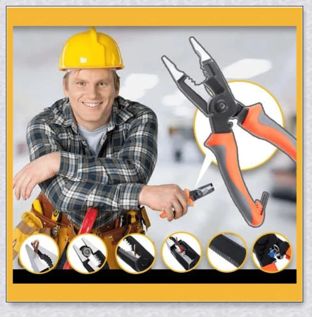 Multifunctional 6-in-1 Electrician Pliers made of premium steel alloy for versatile electrical and handyman tasks
