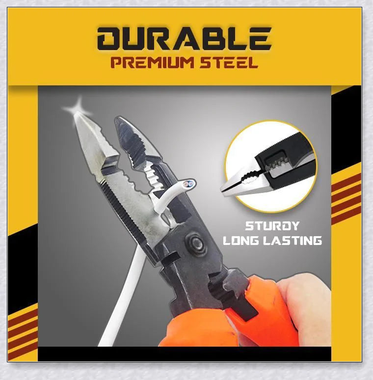 Multifunctional 6-in-1 Electrician Pliers made of premium steel alloy for versatile electrical and handyman tasks