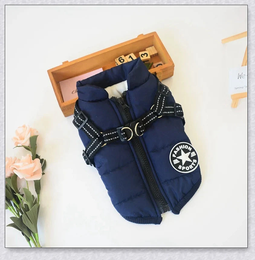 Premium winter dog jacket with waterproof, reflective, and adjustable features for outdoor adventures