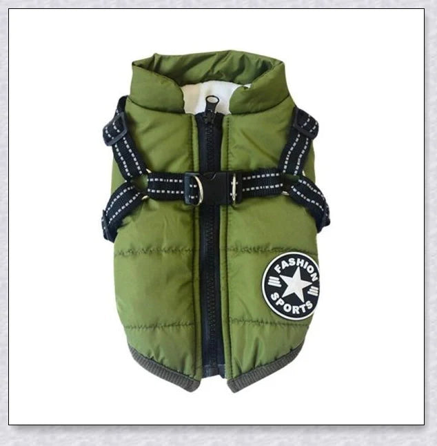Premium winter dog jacket with waterproof, reflective, and adjustable features for outdoor adventures