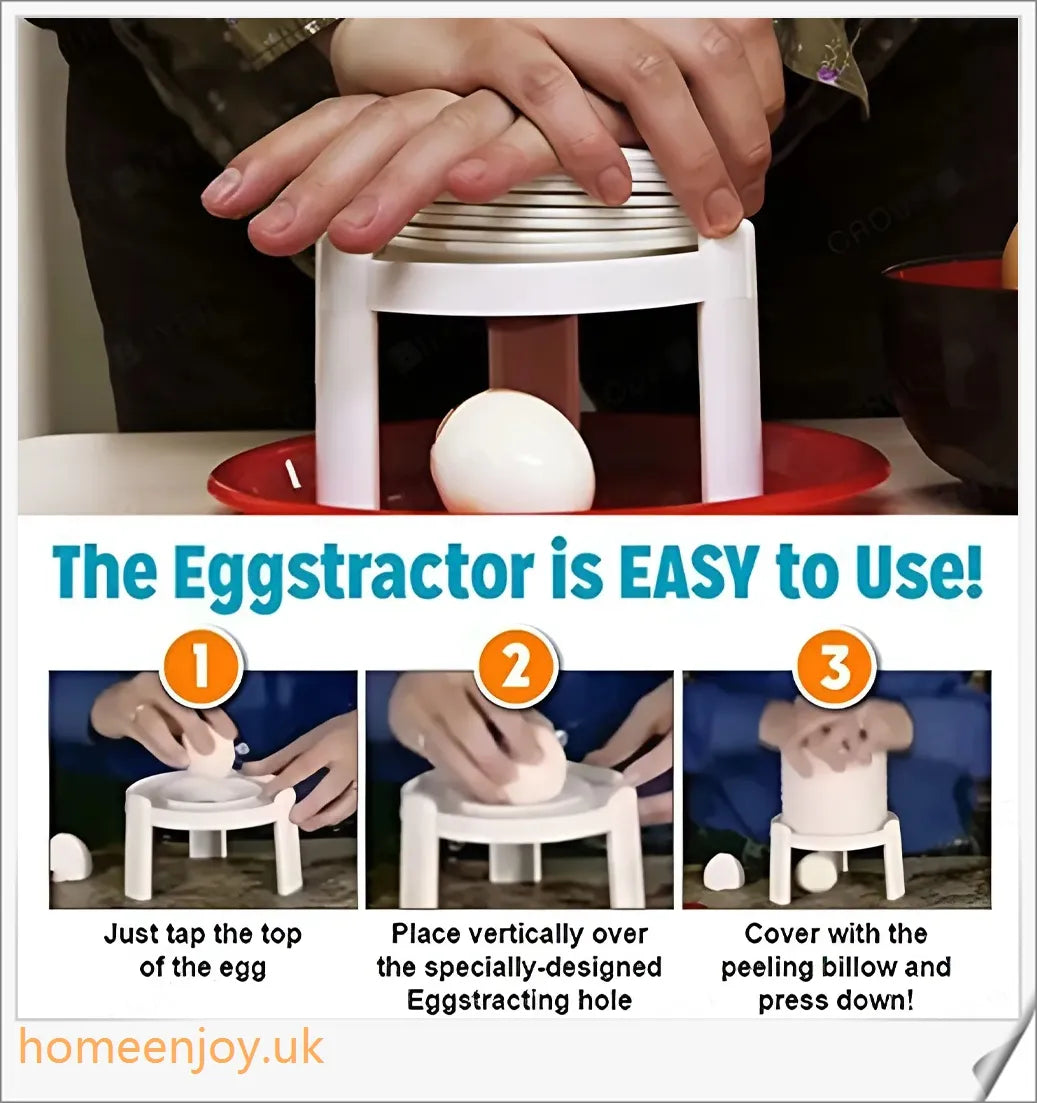 Creative Egg Peeler - A compact and portable kitchen tool that effortlessly peels boiled eggs for British home cooks